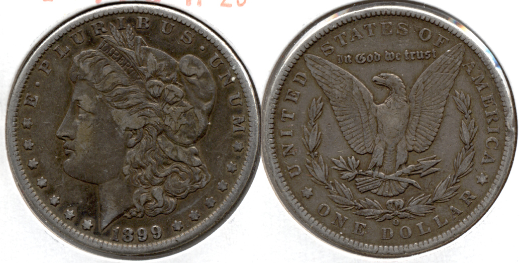 1899-O Morgan Silver Dollar VF-20 e