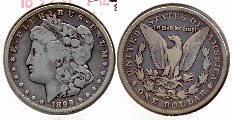 1899-O Morgan Silver Dollar VG-8 d