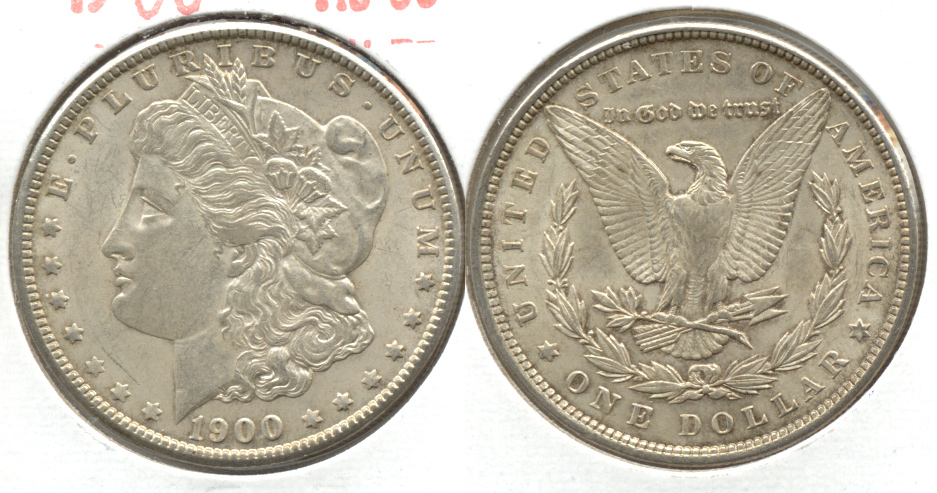 1900 Morgan Silver Dollar AU-50 a