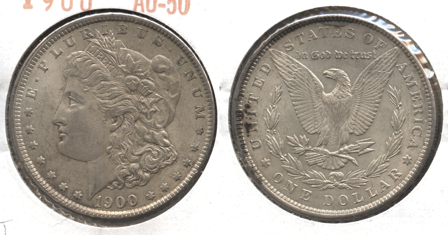 1900 Morgan Silver Dollar AU-50 #t
