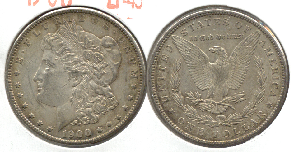 1900 Morgan Silver Dollar EF-45 h