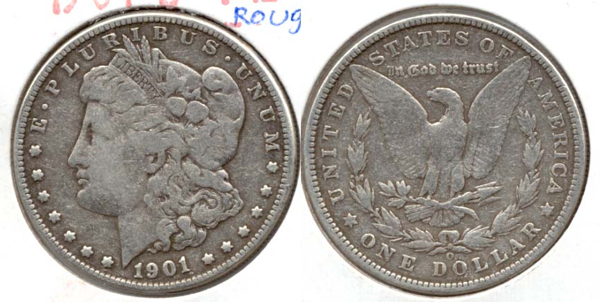 1901-O Morgan Silver Dollar Fine-12 a Rough