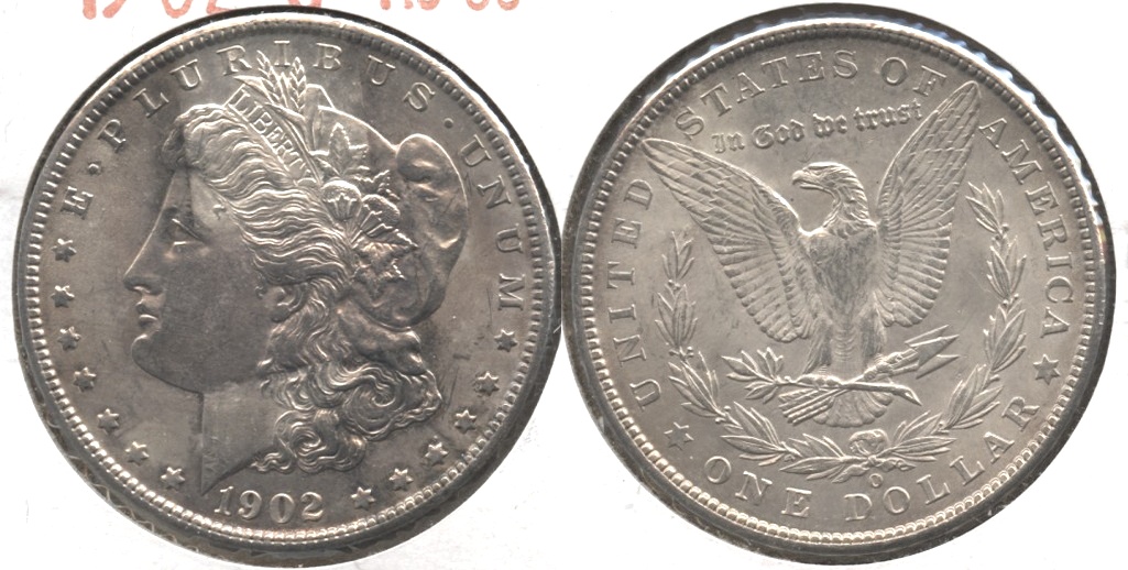 1902-O Morgan Silver Dollar AU-50
