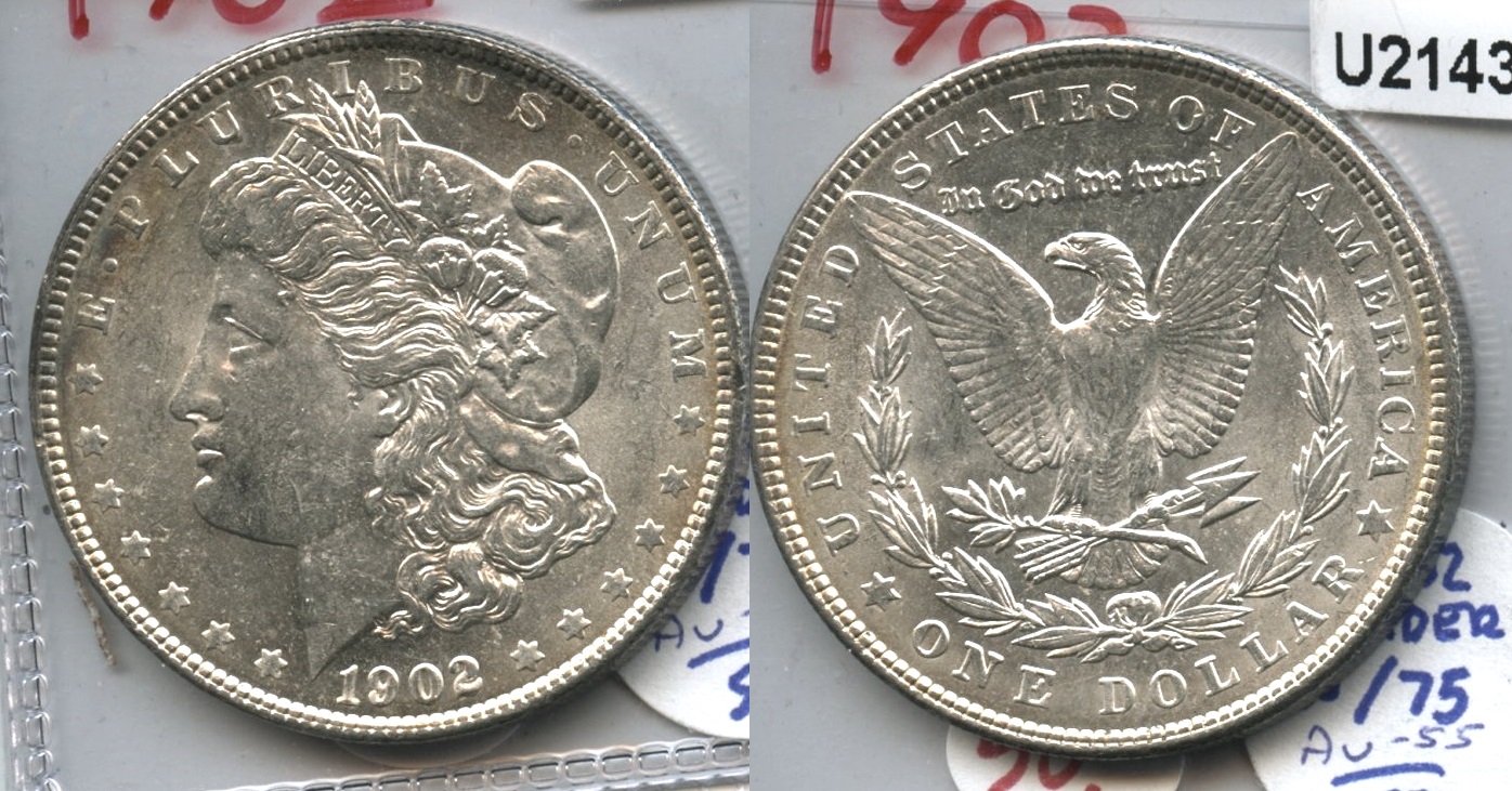 1902 Morgan Silver Dollar AU-55