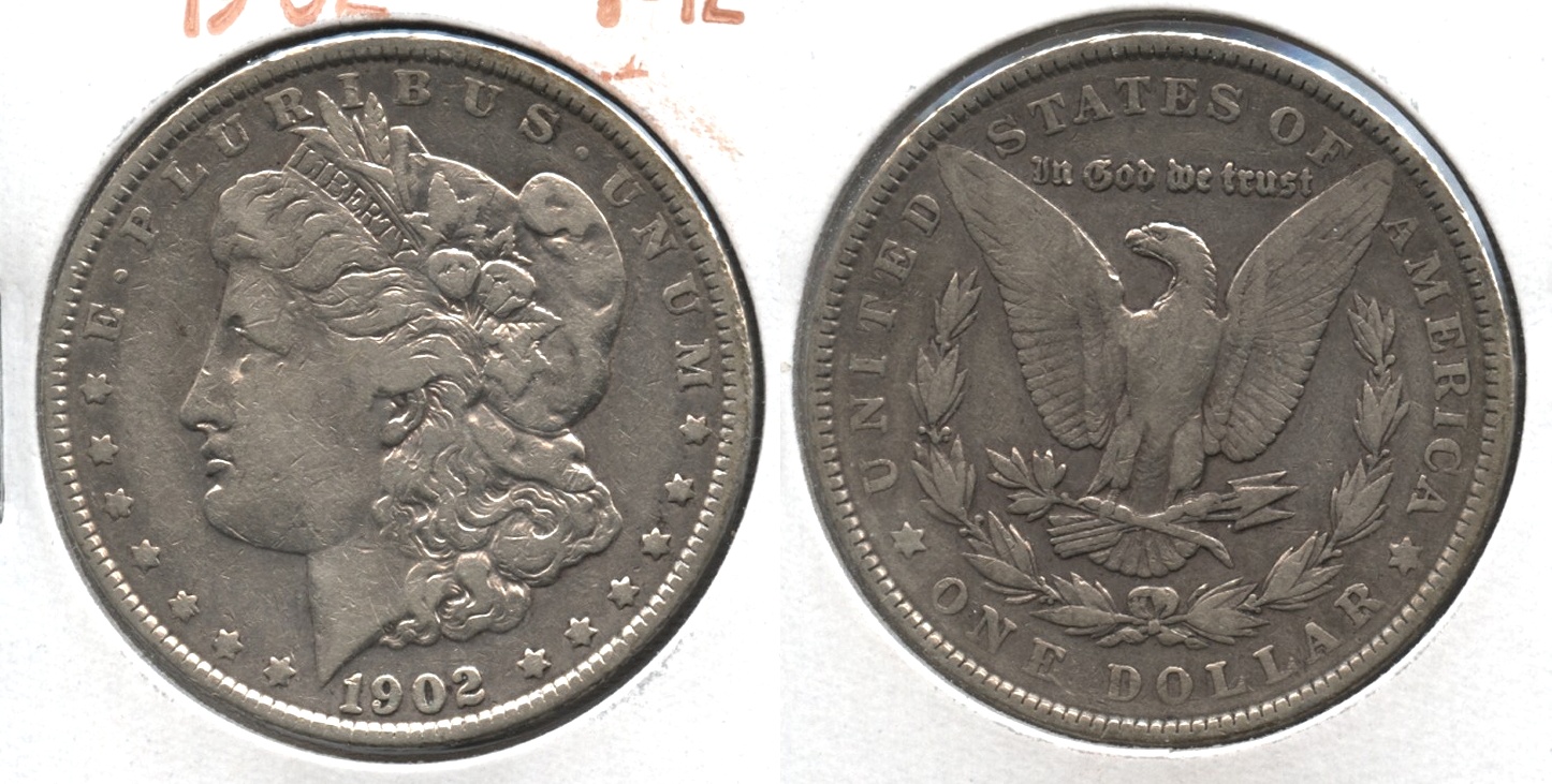 1902 Morgan Silver Dollar Fine-12 #e