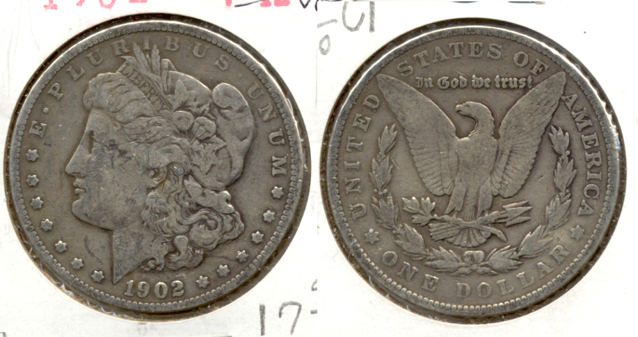 1902 Morgan Silver Dollar VG-8 a