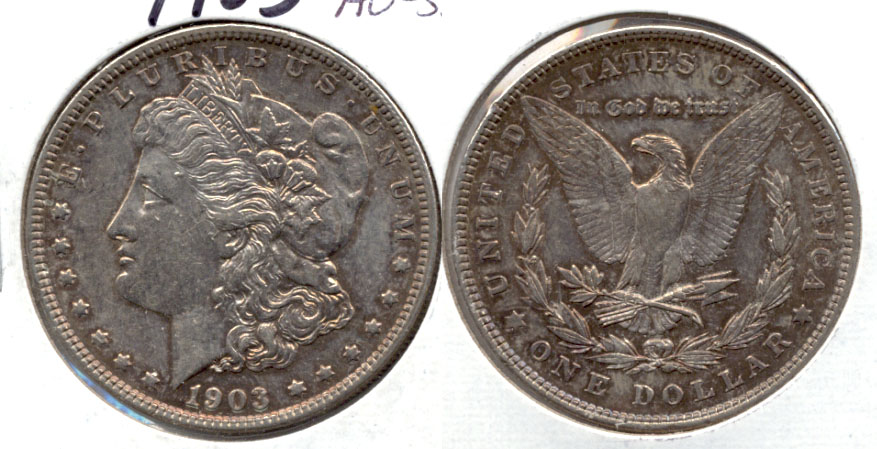 1903 Morgan Silver Dollar AU-55 b