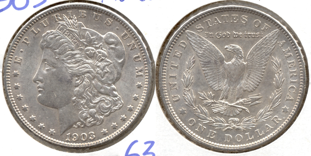 1903 Morgan Silver Dollar MS-63 d