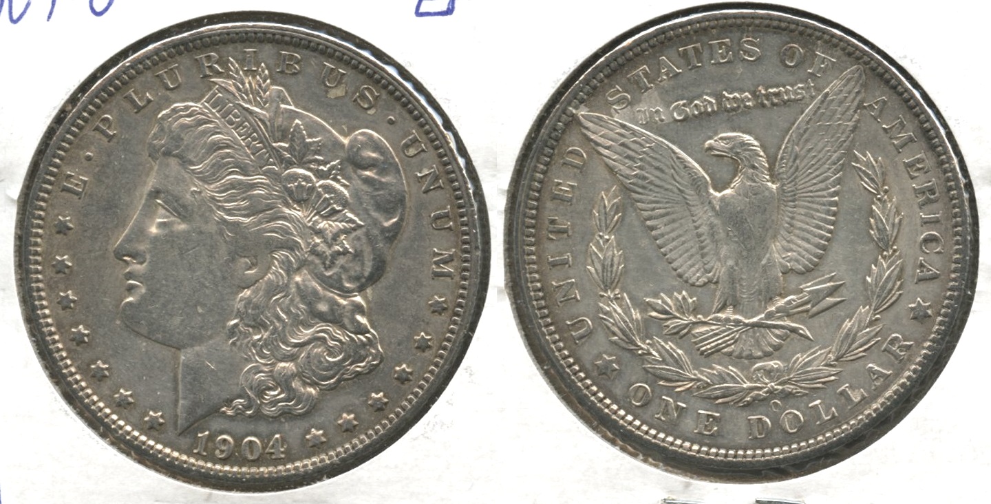 1904-O Morgan Silver Dollar EF-40 #d