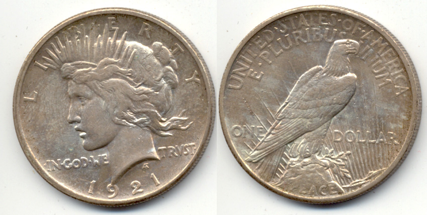 1921 Peace Silver Dollar AU-55