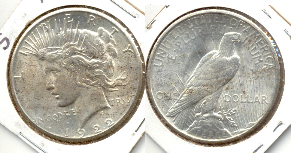 1922-S Peace Silver Dollar MS-60 b