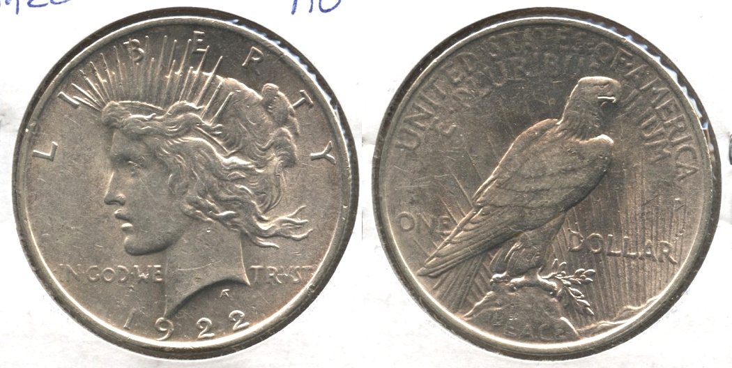 1922 Peace Silver Dollar AU-50 g