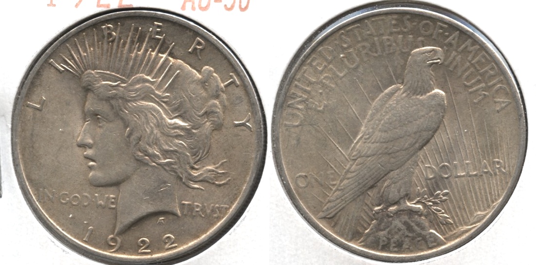 1922 Peace Silver Dollar AU-50 #o