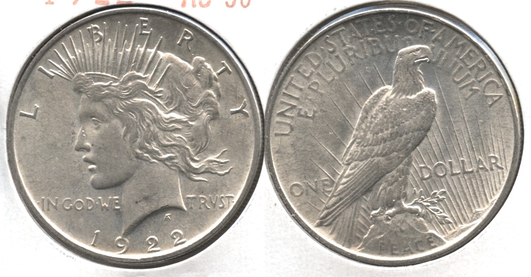 1922 Peace Silver Dollar AU-50 #p