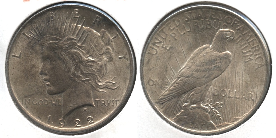 1922 Peace Silver Dollar AU-50 #r