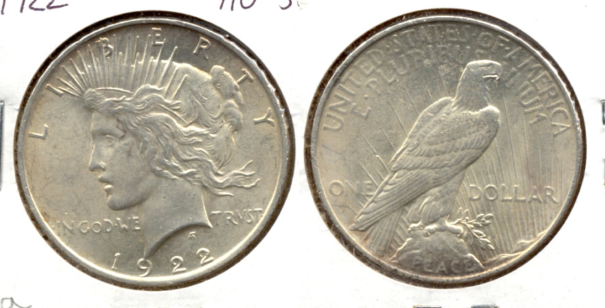 1922 Peace Silver Dollar AU-55 a