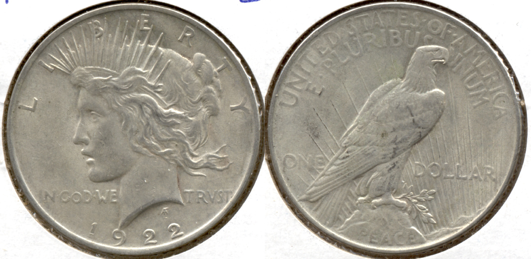 1922 Peace Silver Dollar EF-40 b