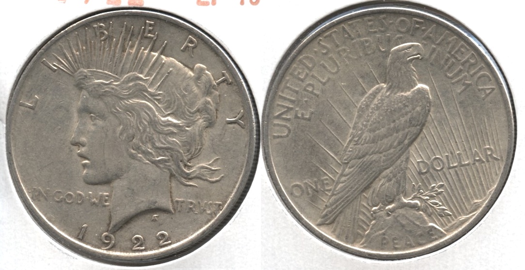 1922 Peace Silver Dollar EF-40 #f