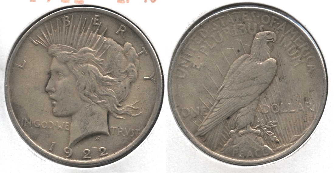 1922 Peace Silver Dollar EF-40 #h