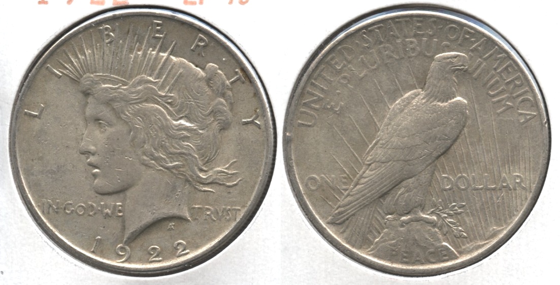 1922 Peace Silver Dollar EF-40 #j