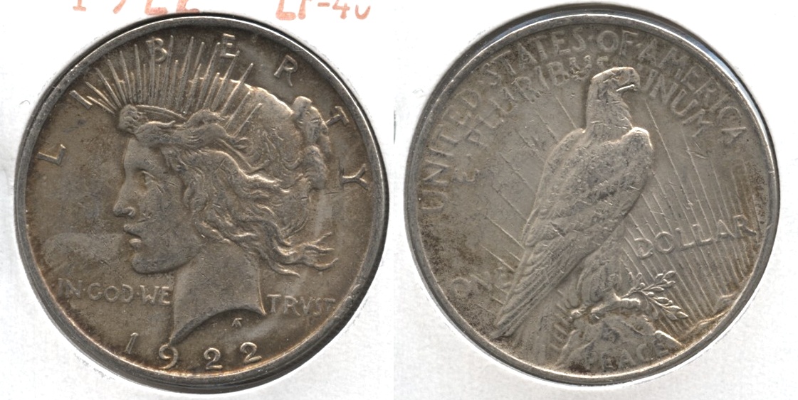 1922 Peace Silver Dollar EF-40 #o