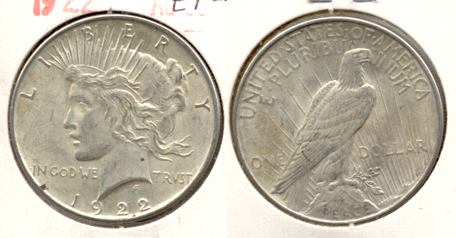 1922 Peace Silver Dollar EF-45 b