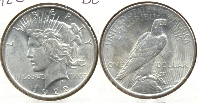1922 Peace Silver Dollar MS-60 c
