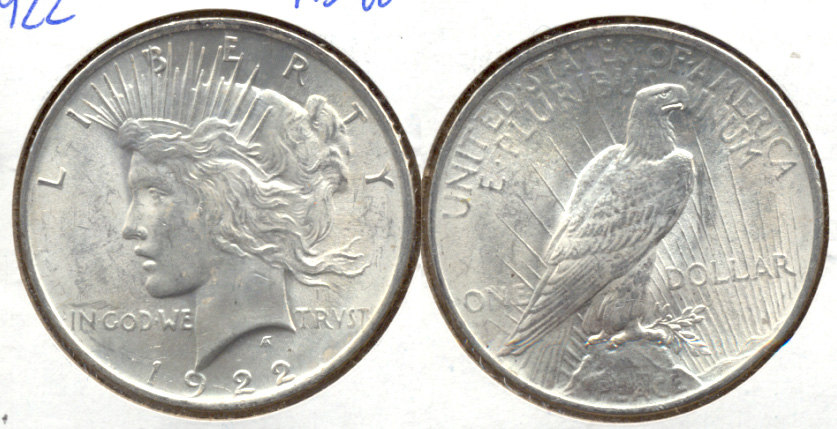 1922 Peace Silver Dollar MS-60 j