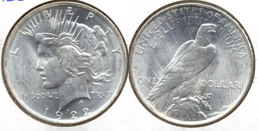 1922 Peace Silver Dollar MS-60 m