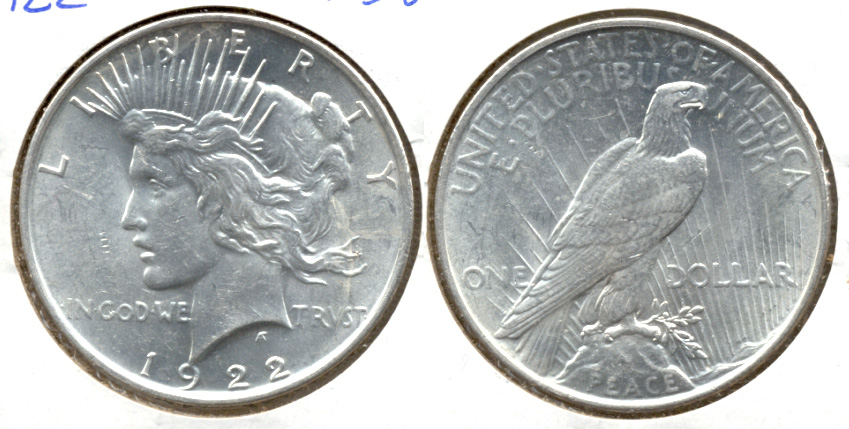 1922 Peace Silver Dollar MS-60 n