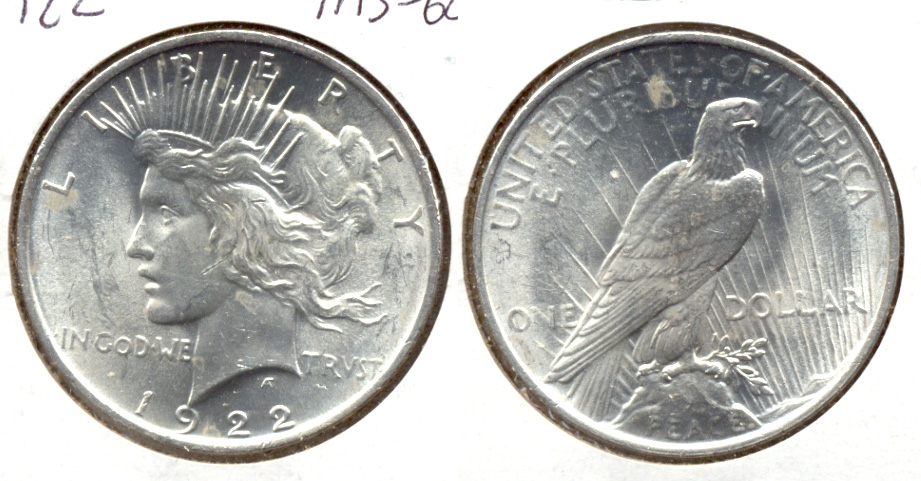 1922 Peace Silver Dollar MS-60 q