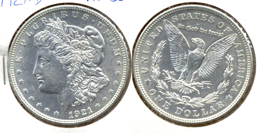 1921-D Morgan Silver Dollar AU-55 b