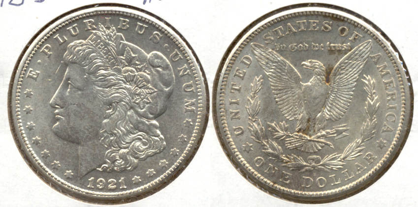 1921-S Morgan Silver Dollar AU-55 a