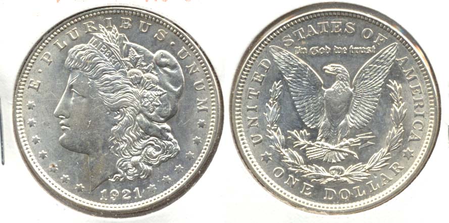 1921 Morgan Silver Dollar AU-50 d
