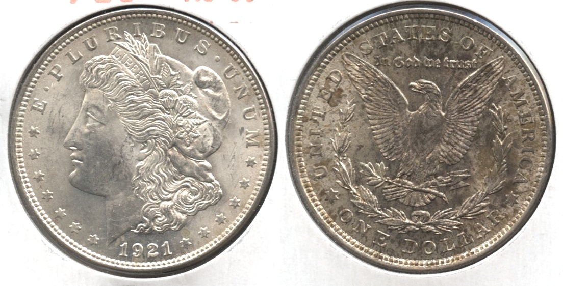 1921 Morgan Silver Dollar AU-50 #q