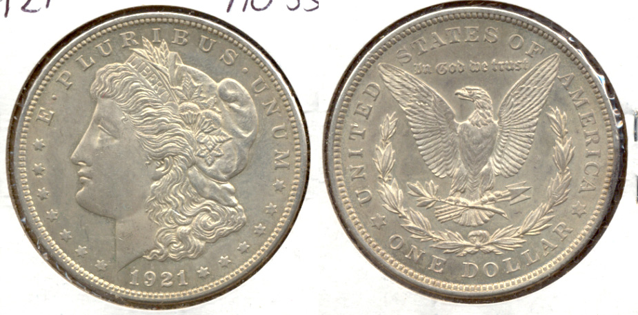 1921 Morgan Silver Dollar AU-55 e