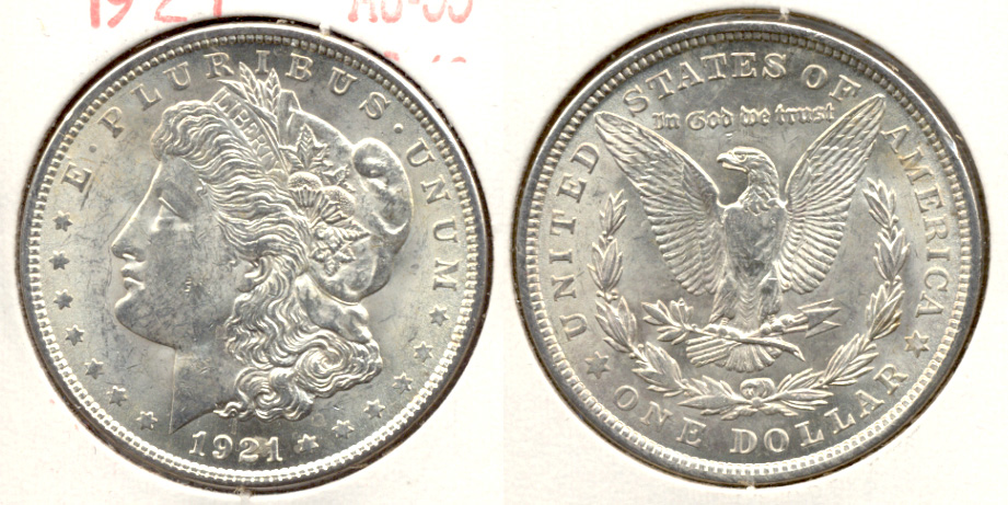 1921 Morgan Silver Dollar AU-55 g