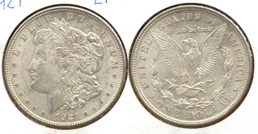1921 Morgan Silver Dollar EF-45