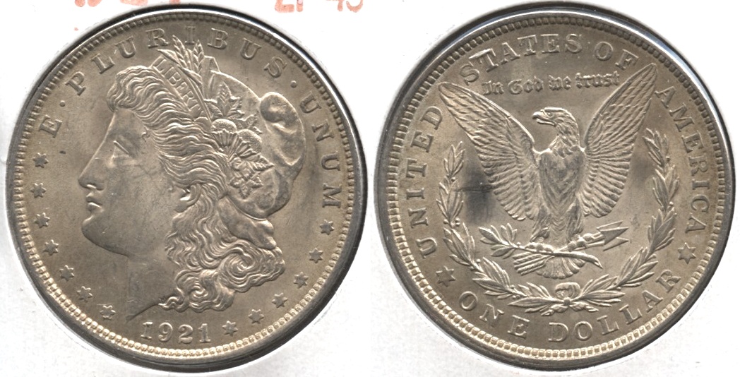 1921 Morgan Silver Dollar EF-45 #v
