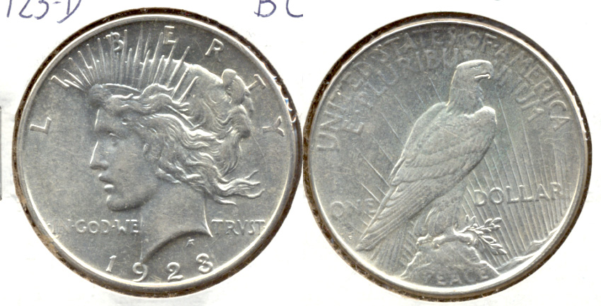 1923-D Peace Silver Dollar MS-60 b
