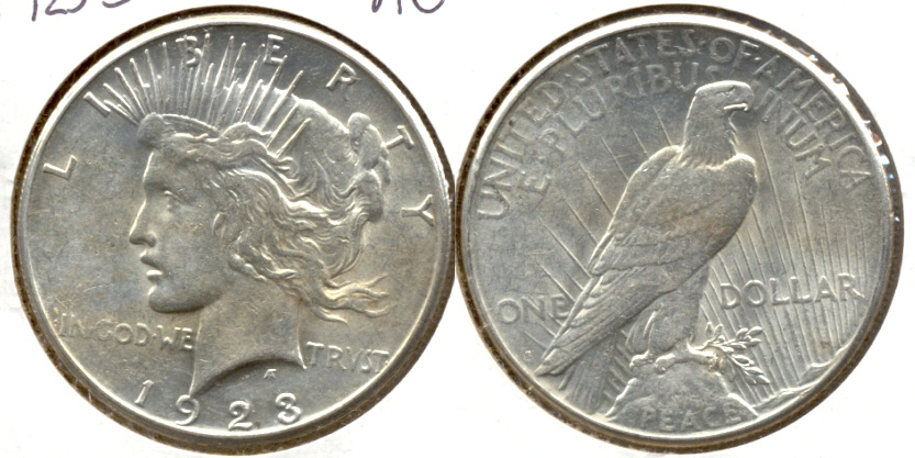 1923-S Peace Silver Dollar AU-50 a