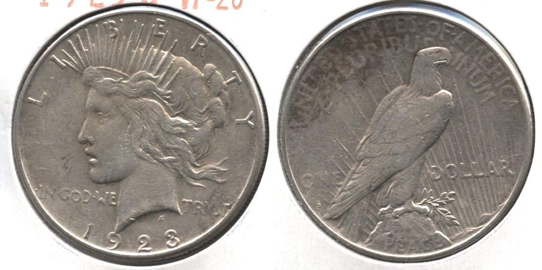 1923-S Peace Silver Dollar VF-20 #d