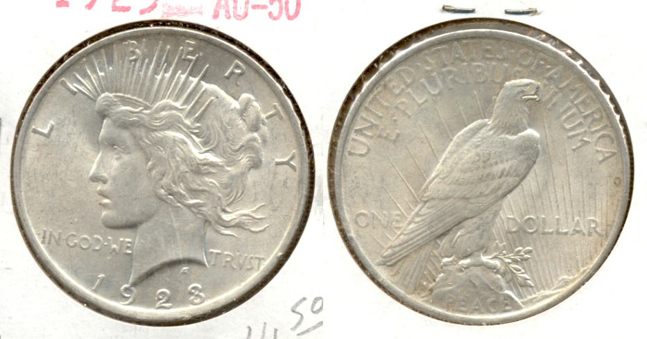 1923 Peace Silver Dollar AU-50 j