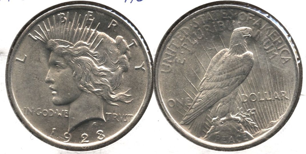 1923 Peace Silver Dollar AU-50 r