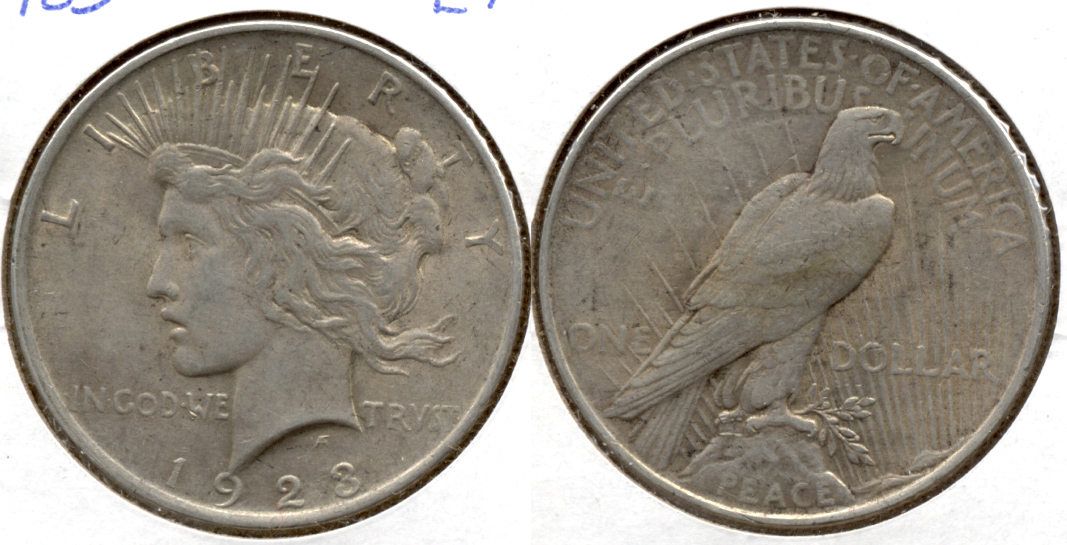 1923 Peace Silver Dollar EF-40 b