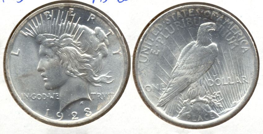 1923 Peace Silver Dollar MS-60 a