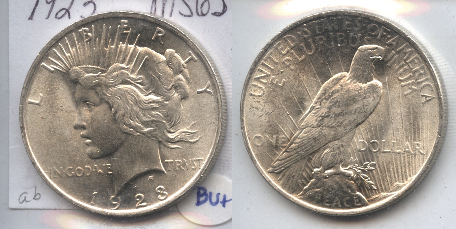 1923 Peace Silver Dollar MS-60 #ab