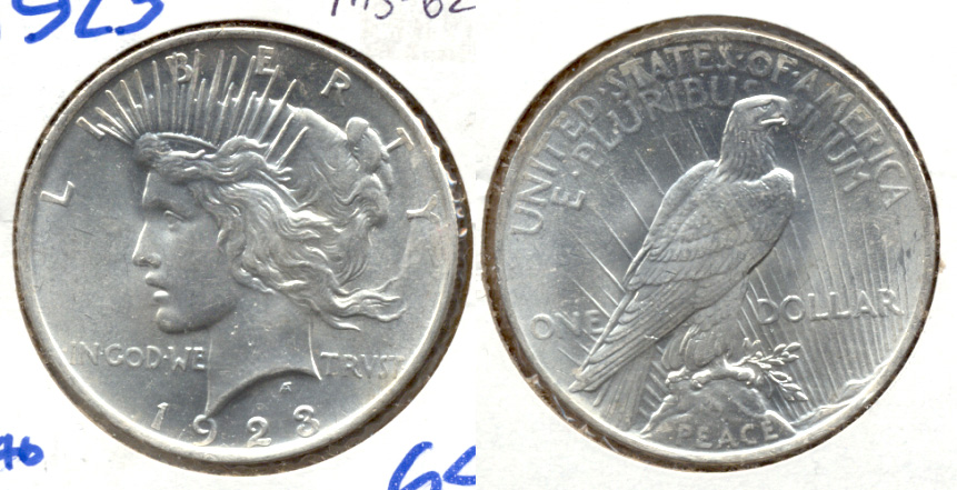 1923 Peace Silver Dollar MS-62 g