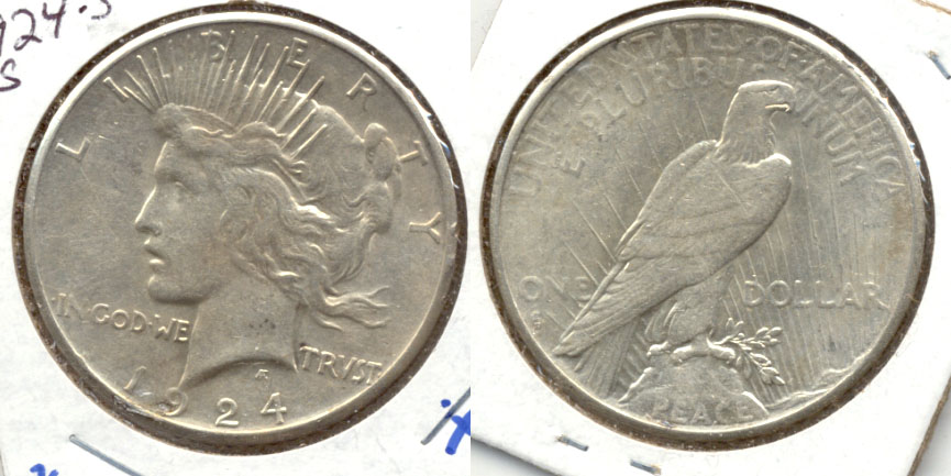1924-S Peace Silver Dollar EF-40