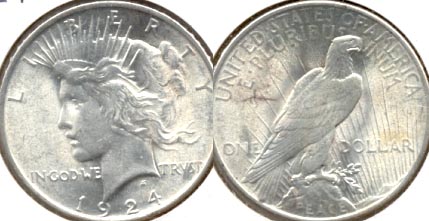 1924 Peace Silver Dollar MS-63 b